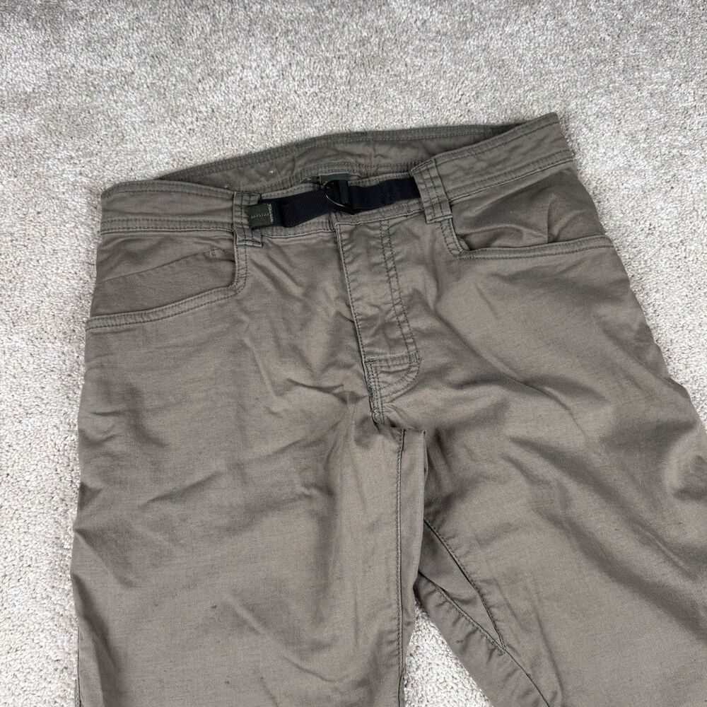 Prana Stretch Straight Pants Slim Fit Sepia Green Gorpcore Camping Men's 28x32